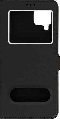 Etui AVIZAR Samsung Galaxy A12 Double Fenêtre Noir