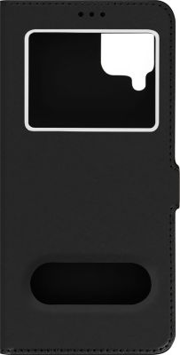 Etui AVIZAR Samsung Galaxy A12 Double Fenêtre Noir