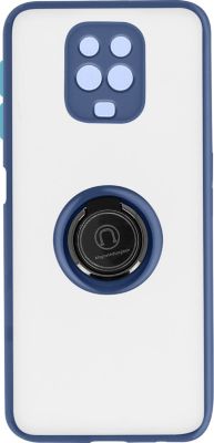 Coque AVIZAR Redmi Note 9 Pro Max Bleu avec Bague