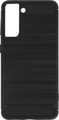 Coque AVIZAR Samsung S21 Métal brossé Carbone Noir