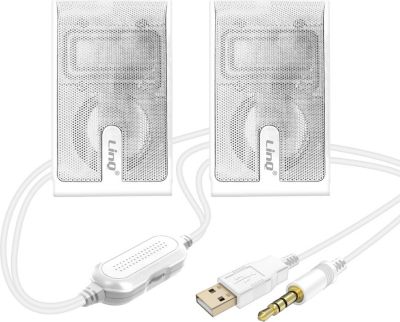 Enceinte résidentielle LINQ Filaire Jack 3.5mm Haut-Parleur 3W x 2