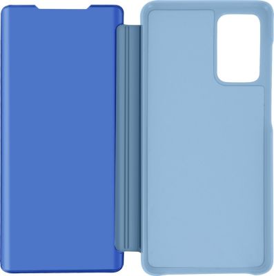 Etui AVIZAR Samsung A52 Effet Miroir Stand Bleu