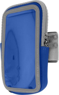 Brassard AVIZAR Brassard Sport poche zip Smartphone Bleu