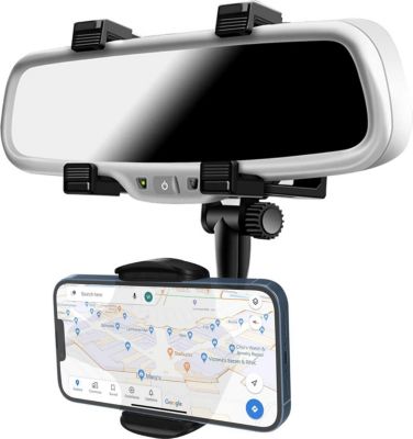 Support smartphone AVIZAR Auto Fixation Rétroviseur Rotatif 360°