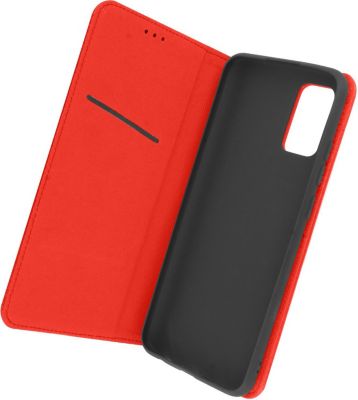 Etui AVIZAR Samsung A52 Porte-carte Stand Cuir Rouge