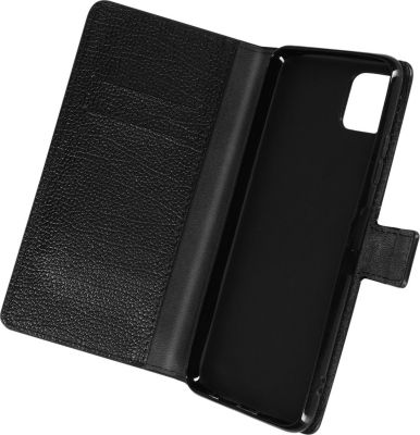 Etui AVIZAR Samsung A22 5G Aspect cuir grainé Noir
