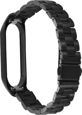 Bracelet AVIZAR Xiaomi Mi Band 6/5 Maillons Acier Noir