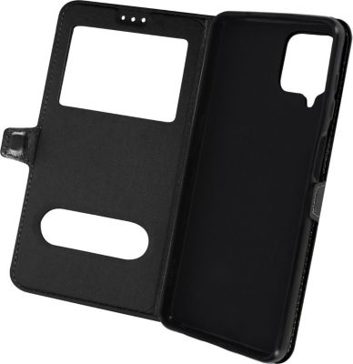 Etui AVIZAR Samsung Galaxy A22 Double Fenêtre Noir