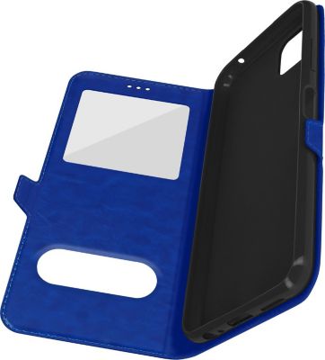 Etui AVIZAR Samsung A22 5G Double Fenêtre Bleu