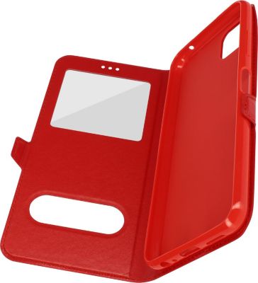 Etui AVIZAR Samsung A22 5G Double Fenêtre Rouge