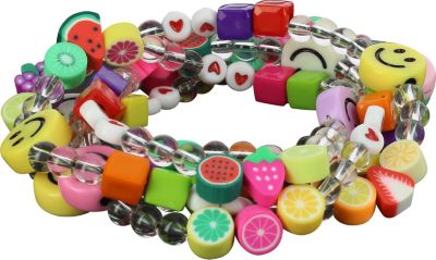 Cordon AVIZAR Collier Téléphone Smiley et Fruits 110cm