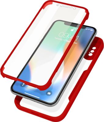 Coque AVIZAR iPhone X et XS Antichoc Contour Rouge
