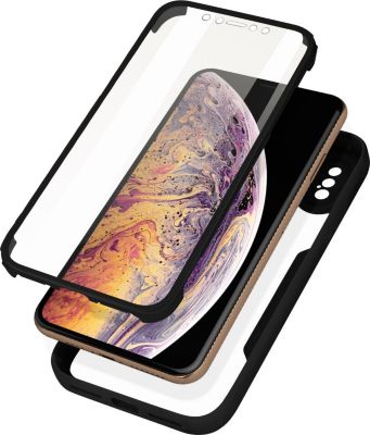 Coque AVIZAR iPhone XS Max Intégrale Hybride noir