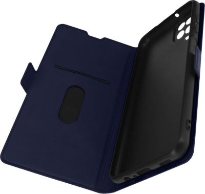 Etui AVIZAR Samsung A12 Porte-cartes Stand Bleu Nuit