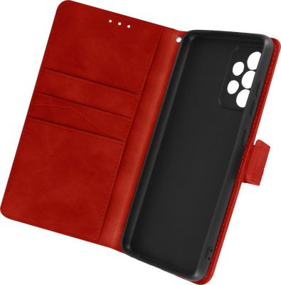 Etui AVIZAR Samsung Galaxy A72 Effet Crocodile Rouge