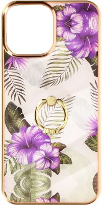Coque AVIZAR iPhone 12 Pro Max à Bague Fleurs Violet Coque AVIZAR iPhone 12 Pro Max à Bague Fleurs Violet