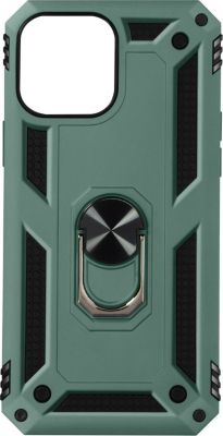 Coque AVIZAR iPhone 13 Mini Bi-matière + Bague Vert