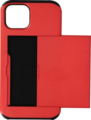 Coque AVIZAR iPhone 13 Pro Porte-carte Tiroir Rouge