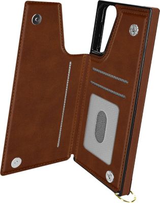Coque AVIZAR Samsung S21 Plus Porte-cartes Marron