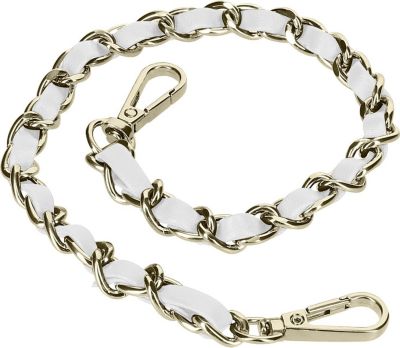 Cordon AVIZAR Chaîne Téléphone Simili Cuir Blanc 40cm