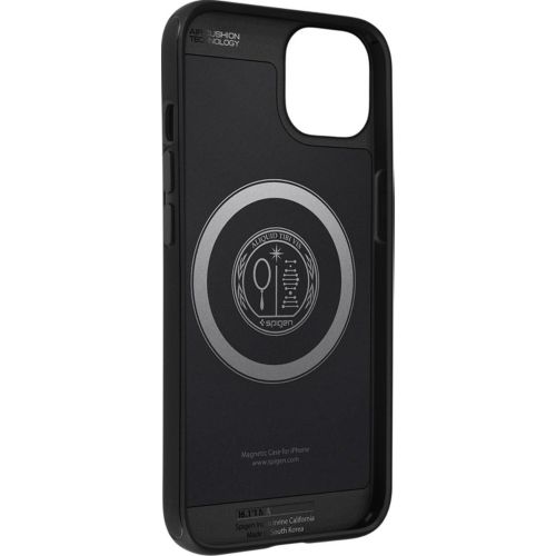 Coque SPIGEN iPhone 13 Pro Max MagSafe éco-cuir Noir