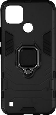 Coque AVIZAR Realme C21Y et C25Y Hybride + Bague Noir Coque AVIZAR Realme C21Y et C25Y Hybride + Bague Noir