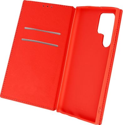Etui AVIZAR Samsung S22 Ultra Porte-Carte Rouge