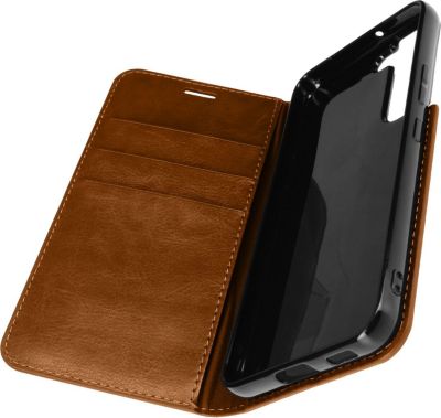 Etui AVIZAR Galaxy S22 Design Premium Cuir Camel