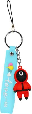 Cordon AVIZAR Porte Clé Squid Game Dragonne Bleu Clair
