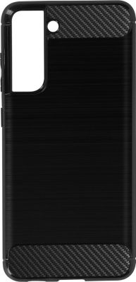 Coque AVIZAR Samsung S21 FE Métal brossé Carbone Noir