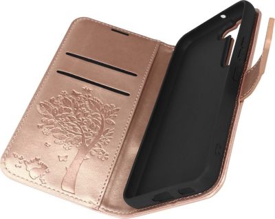 Etui FORCELL Samsung S22 Folio Mandala Arbre Or Rose