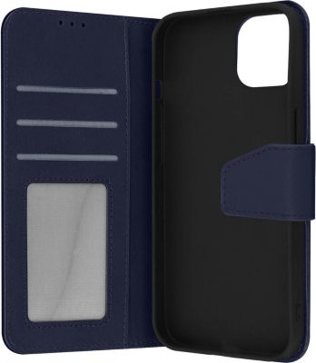Etui AVIZAR IPhone 13 Porte-cartes Premium Bleu Nuit