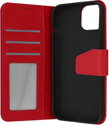 Etui AVIZAR IPhone 13 mini Porte-carte Premium Rouge