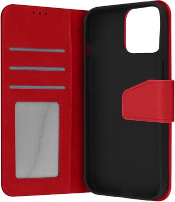 Etui AVIZAR IPhone 13 pro Max Cuir Premium Rouge