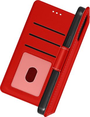 Etui AVIZAR iPhone 13 Mini Portefeuille Stand Rouge