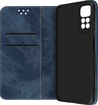 Etui AVIZAR Xiaomi Redmi Note 11 Tissu Denim Bleu