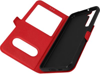 Etui AVIZAR Samsung S22 Plus Double Fenêtre Rouge Etui AVIZAR Samsung S22 Plus Double Fenêtre Rouge