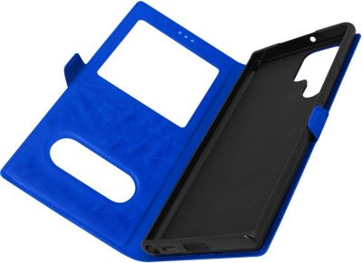 Etui AVIZAR Samsung S22 Ultra Double Fenêtre Bleu