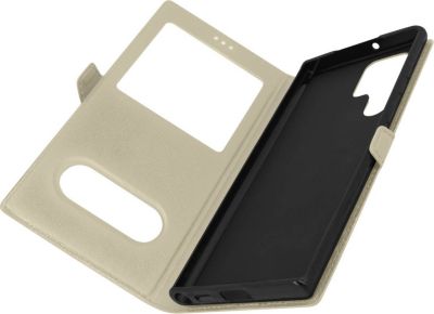 Etui AVIZAR Samsung S22 Ultra Double Fenêtre Or