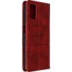 Etui AVIZAR Galaxy A03s Eco-cuir Clapet Stand Rouge