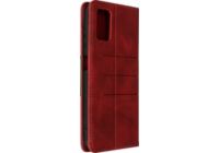 Etui AVIZAR Galaxy A03s Eco-cuir Clapet Stand Rouge