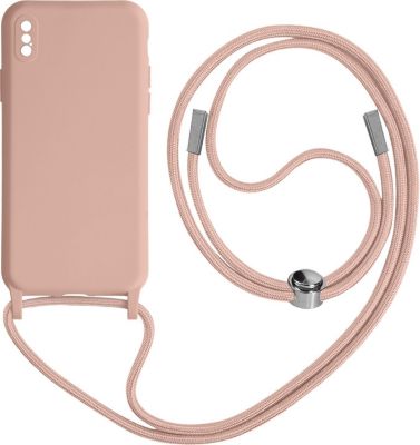 Coque AVIZAR iPhone XS Max avec Lanière 80cm Rose
