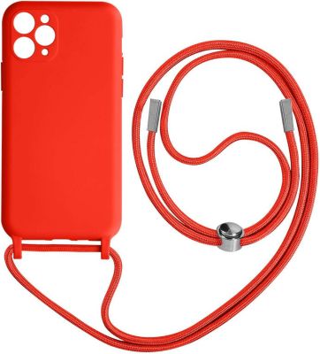 Coque AVIZAR iPhone 11 Pro avec Lanière 80cm Rouge