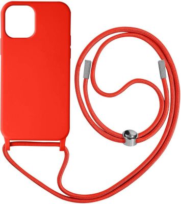 Coque AVIZAR iPhone 12 Pro Max Lanière 80cm rouge