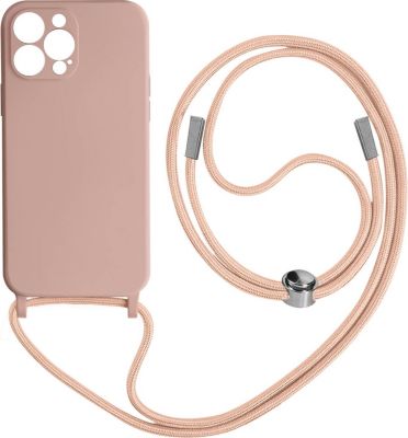 Coque AVIZAR iPhone 13 Pro avec Lanière 80cm rose Coque AVIZAR iPhone 13 Pro avec Lanière 80cm rose