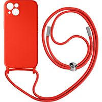 Coque AVIZAR iPhone 13 Mini avec Lanière 80cm rouge