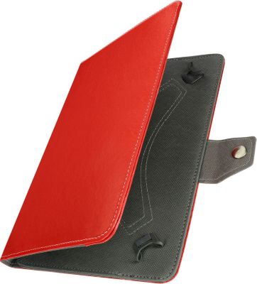 Housse AVIZAR Tablettes 10'' Effet cuir Vieilli Rouge