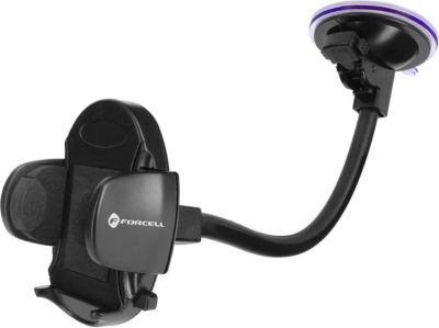 Support smartphone FORCELL Ovale Fixation à ventouse Bras long 27cm