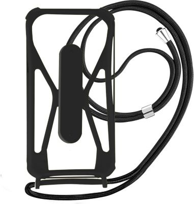Coque avec cordon AVIZAR Coque Cordon Noire avec Coins Antichoc