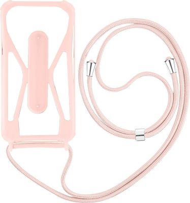 Coque avec cordon AVIZAR Coque Cordon Rose avec Coins Antichoc